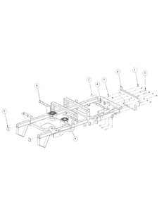 Frame Assembly Diagram and Parts List for M72-GN33 53BB5FJZ750-33HP-OHV Cub Cadet Lawn Tractor